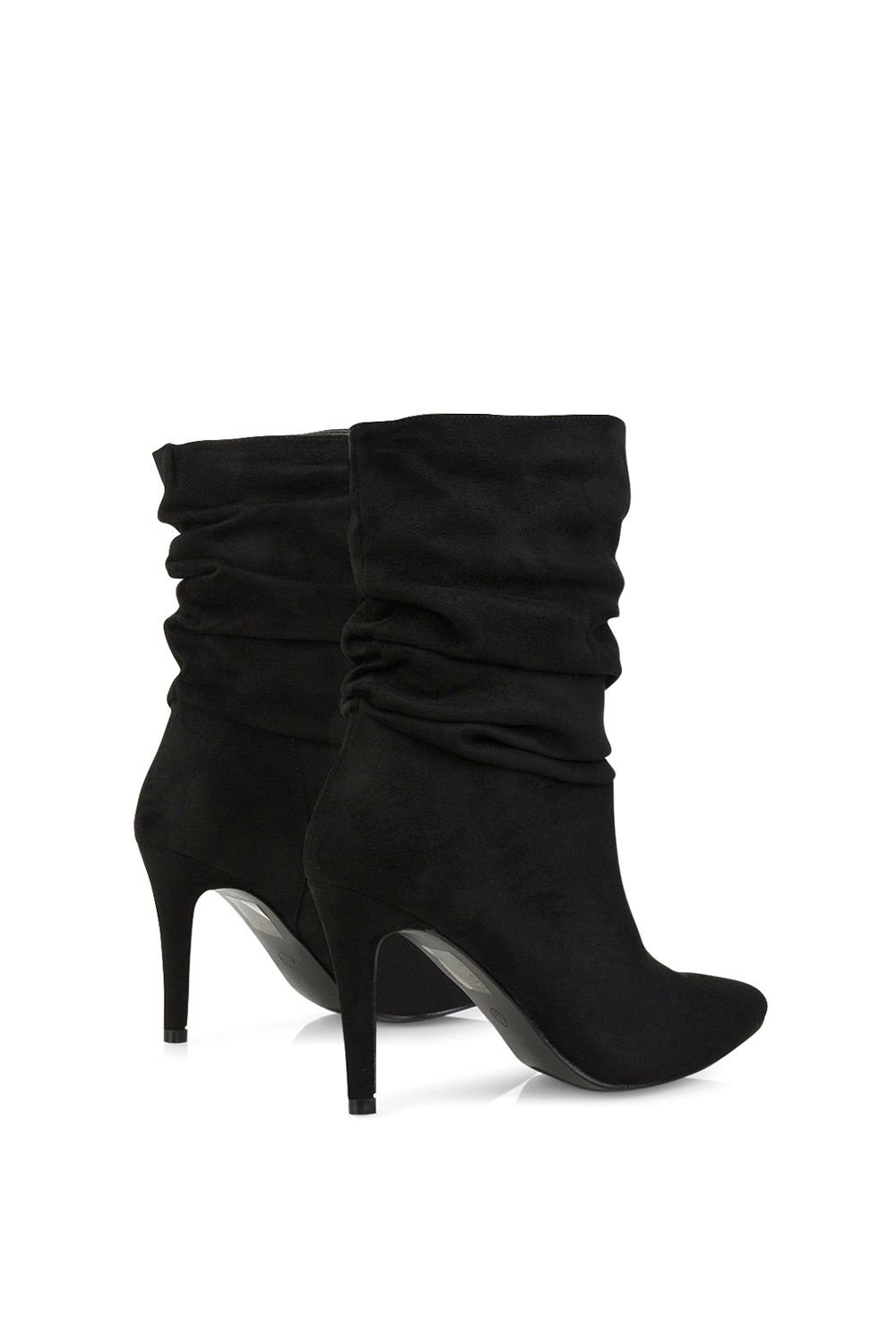 XY London XY London Women's 'Velma' Ruched Pointed Toe Stiletto High Heeled Ankle Boots in Jet Black - 3