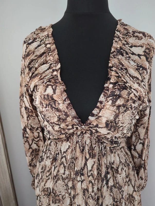 Mint Velvet Snake Print Maxi Dress - Size 8/10