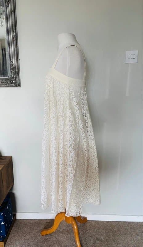 BIBA BIBA cream lace summer dress - size 12