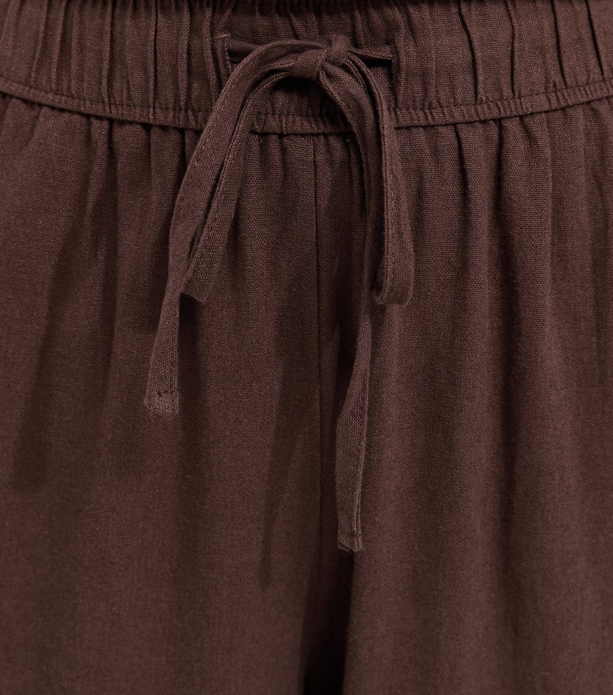 New Look Women's Petite Dark Brown Linen Blend Wide Leg Trousers New Look - 4