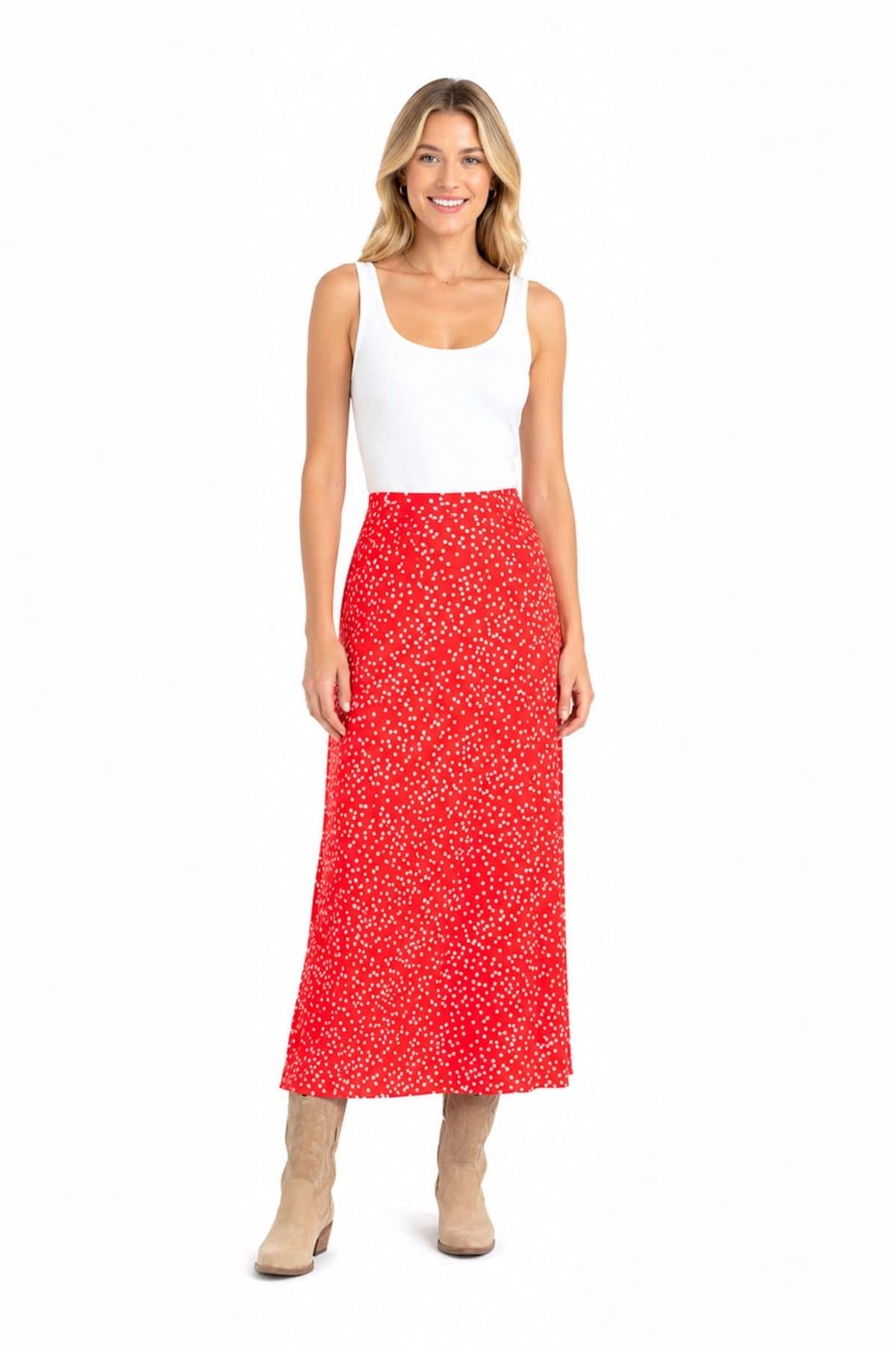 Kettlewell Kettlewell Women's Joni Print Skirt in Red