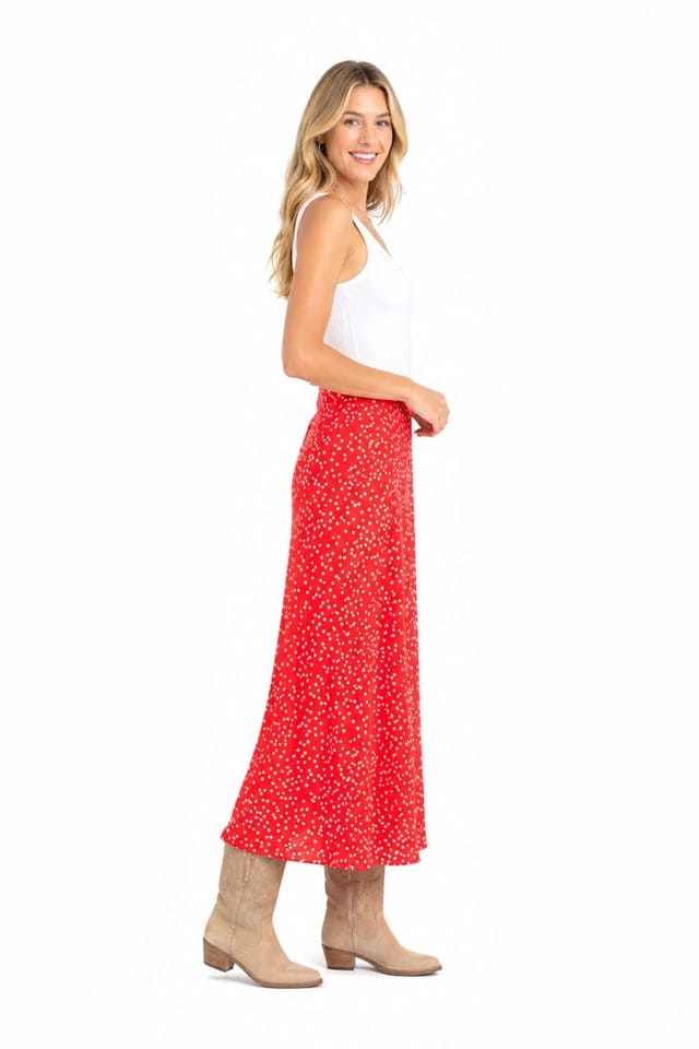 Kettlewell Kettlewell Women's Joni Print Skirt in Red - 3