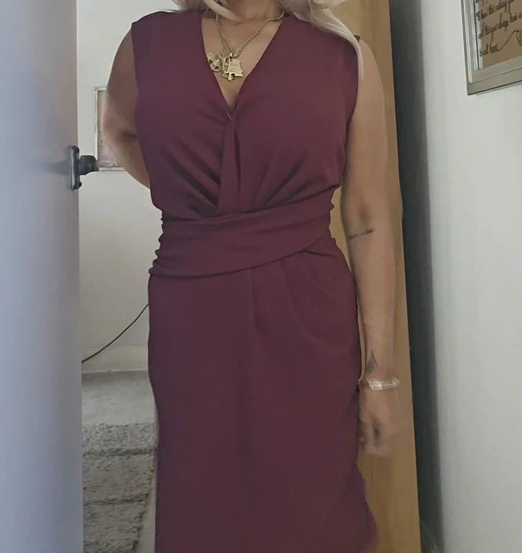 Lipsy Lipsy burgundy bodycon dress christmas new year evening dress