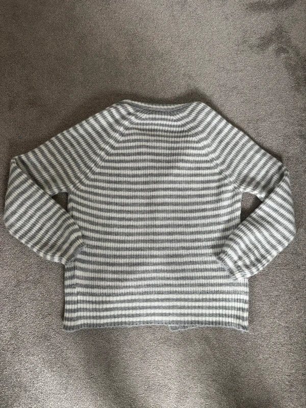ASOS Grey Striped Oversized Knitted Cardigan