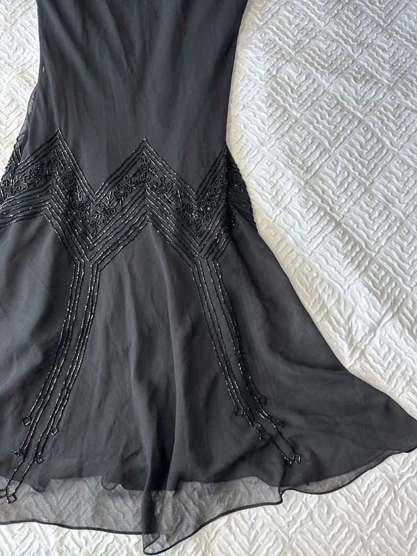 JMD New York JMD New York y2k black sequinned floaty fairy whimsi maxi dress size 10