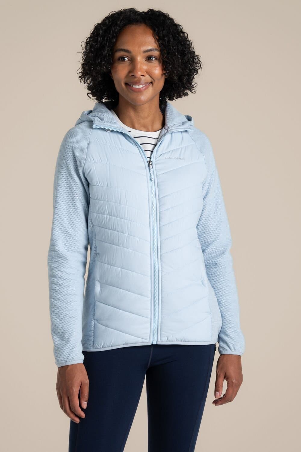 Craghoppers Craghoppers Women's Zayas Hooded Water-Repellent Jacket in Light Blue