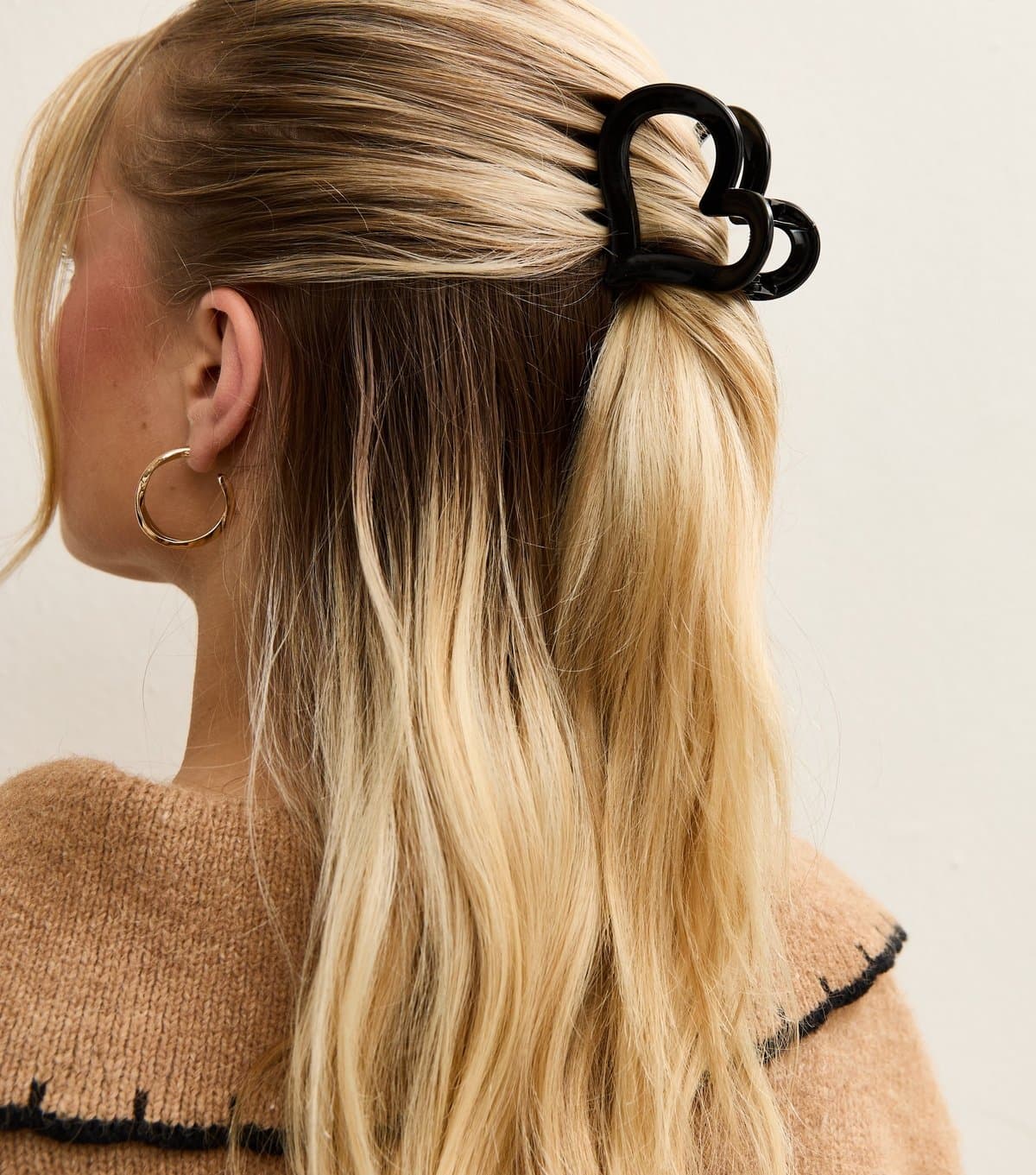 New Look Black Heart Hair Clip New Look