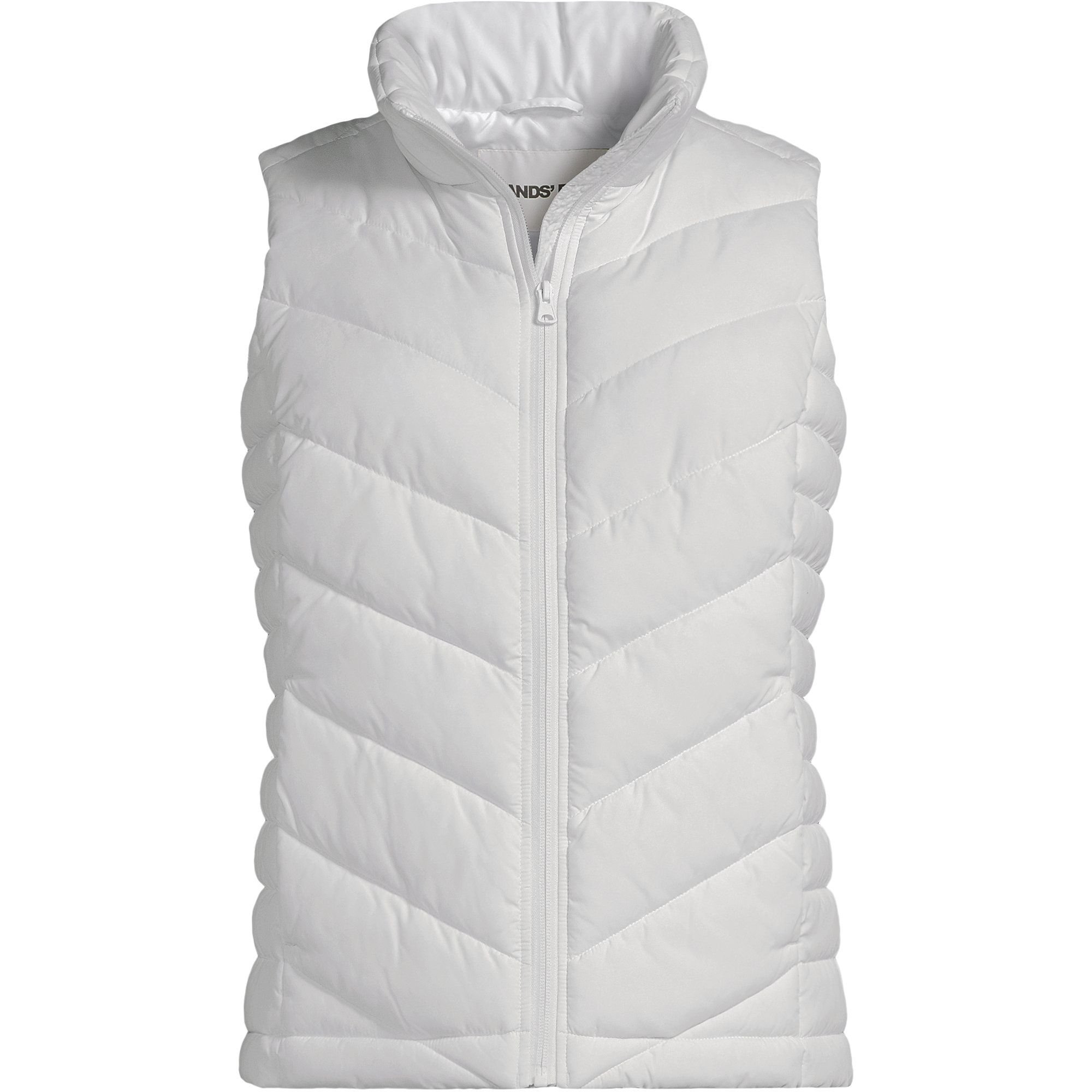 lands end Lands' End Women's FeatherFree Gilet in White - 4
