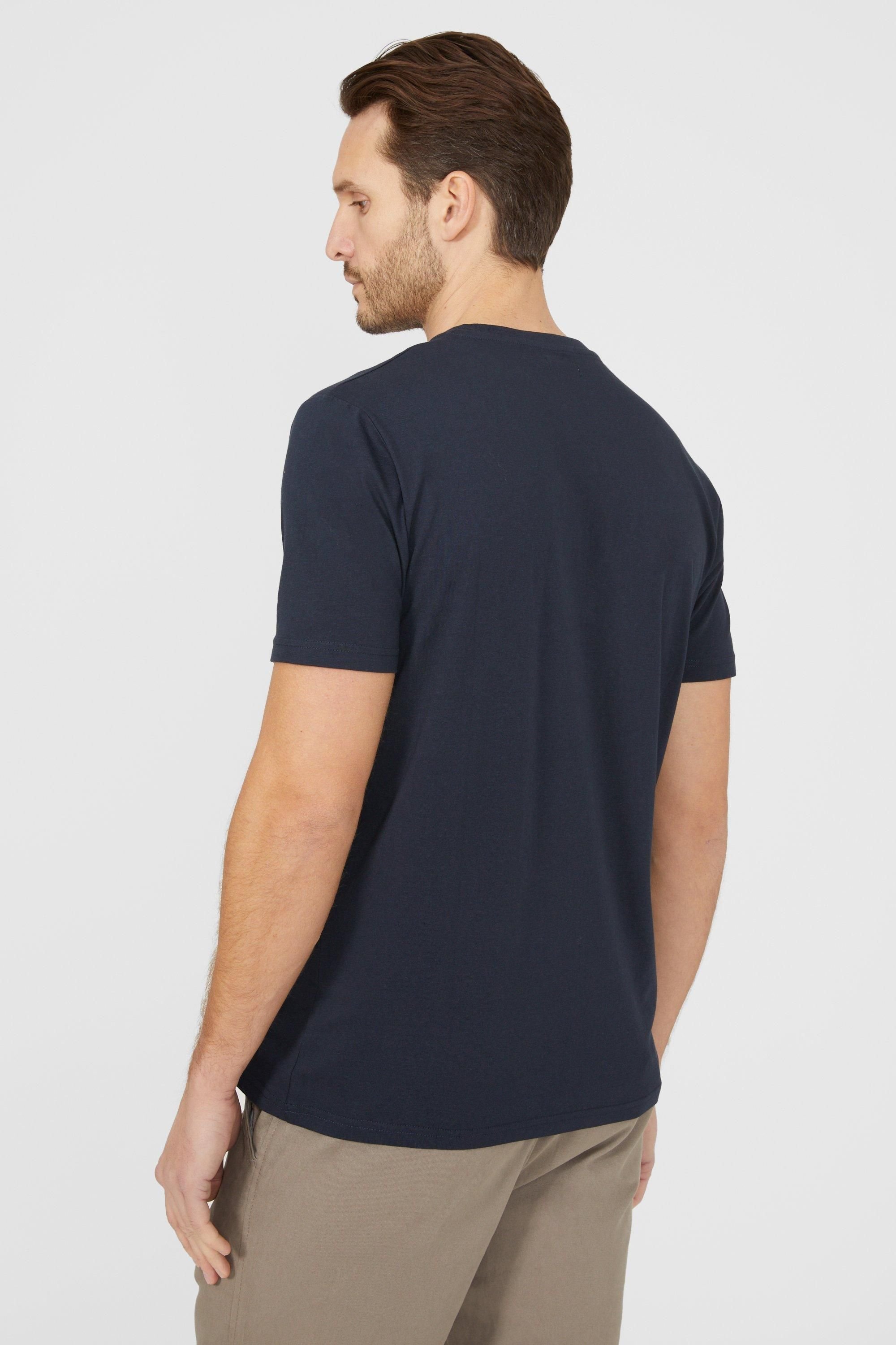 Maine Maine Men's Cotton Crew Neck T-shirt in Navy - 3