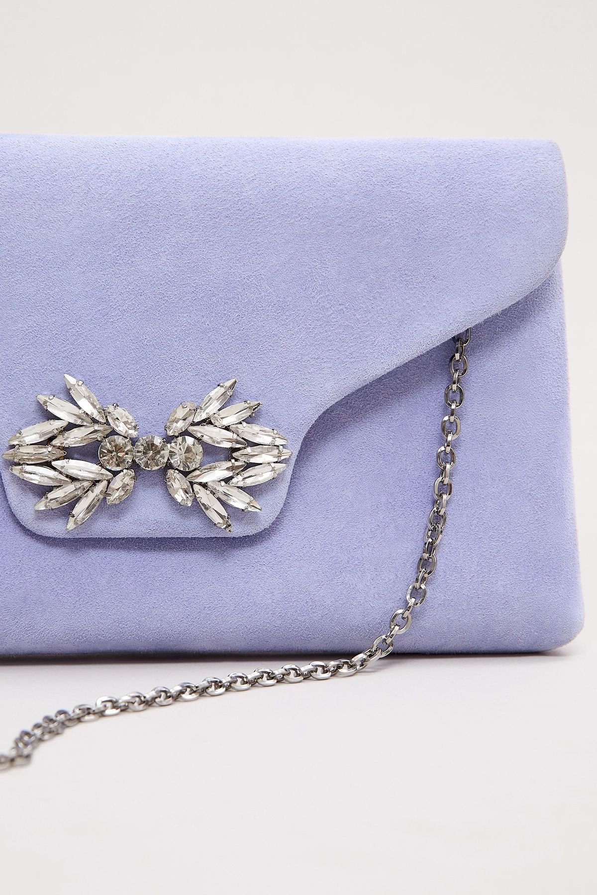 Phase Eight Phase Eight Women's Sparkle Clutch Bag in Pale Blue - 3