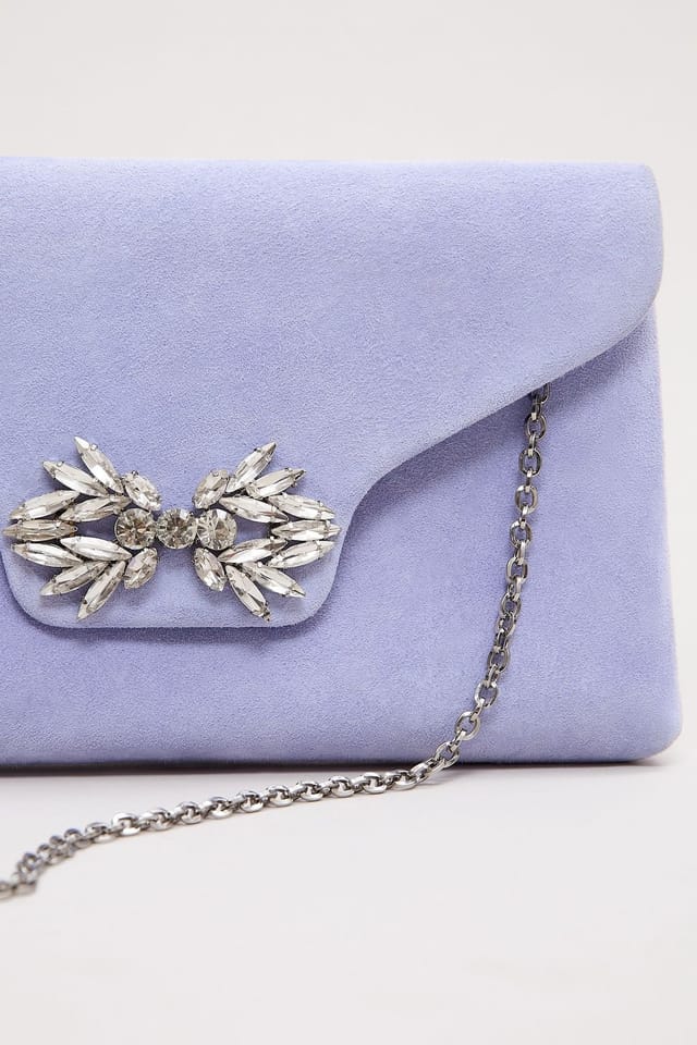 Phase Eight Phase Eight Women's Sparkle Clutch Bag in Pale Blue - 3