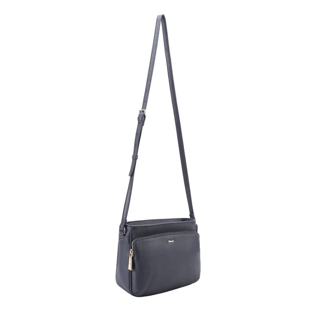 Paul Costelloe Paul Costelloe Women's Loudias Leather Cross Body Bag in Navy - 3