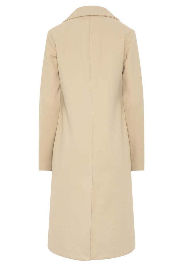 Long Tall Sally Long Tall Sally Women's Tall Formal Midi City Coat in Natural - 2
