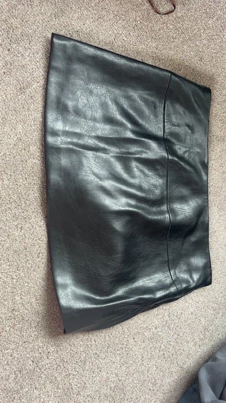 Bershka Black leather skort