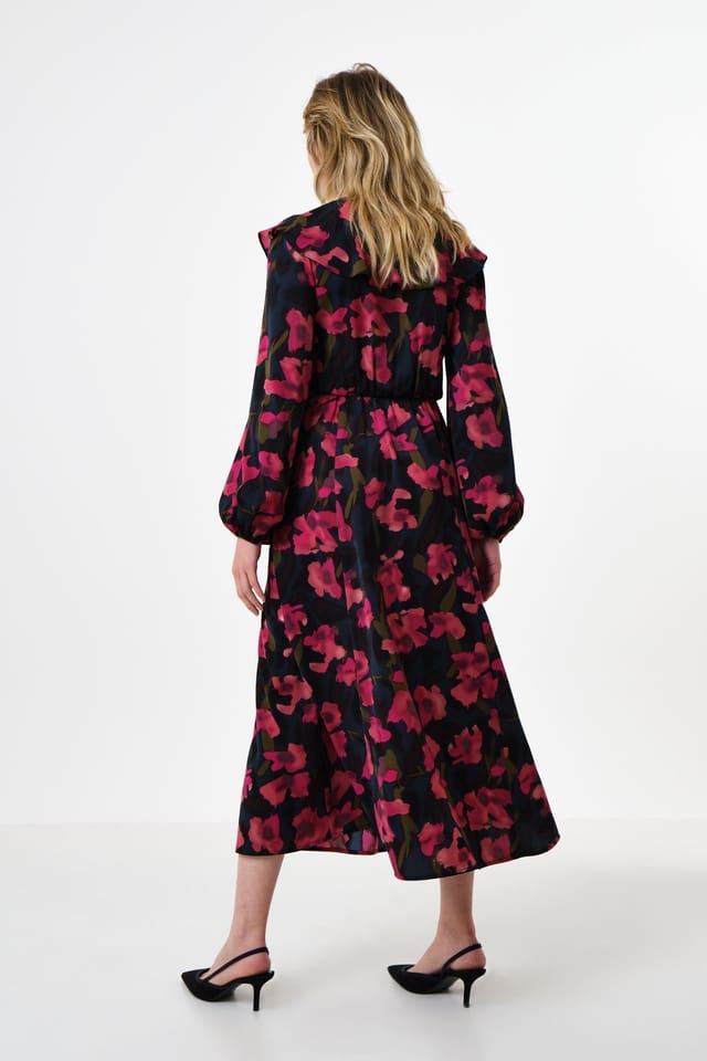Louche Louche Women's Amada Watermark Floral Print Long Sleeve Midaxi Dress - 2