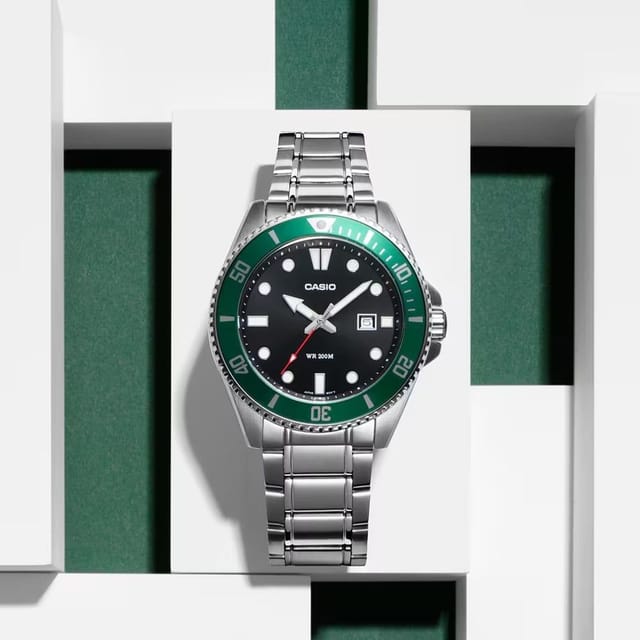 Casio Casio Men's MDV-107D-3AVEF Collection 50mm Quartz Watch in Silver - 3