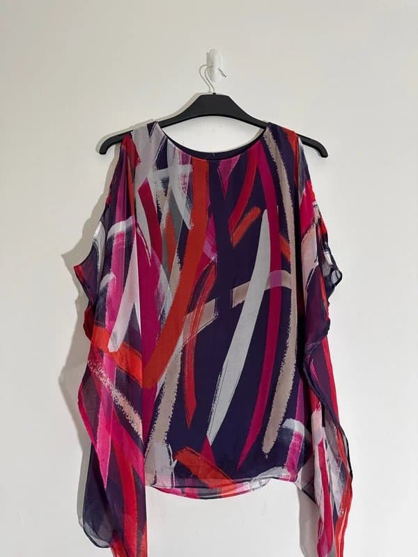 Phase Eight New (no tag) Katia Silk Paint Brush Blouse -size XS /8 - RRP £89