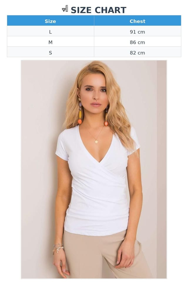 Love Lace Love Lace Women's Fitted Short Sleeve Envelope Blouse in White - 3