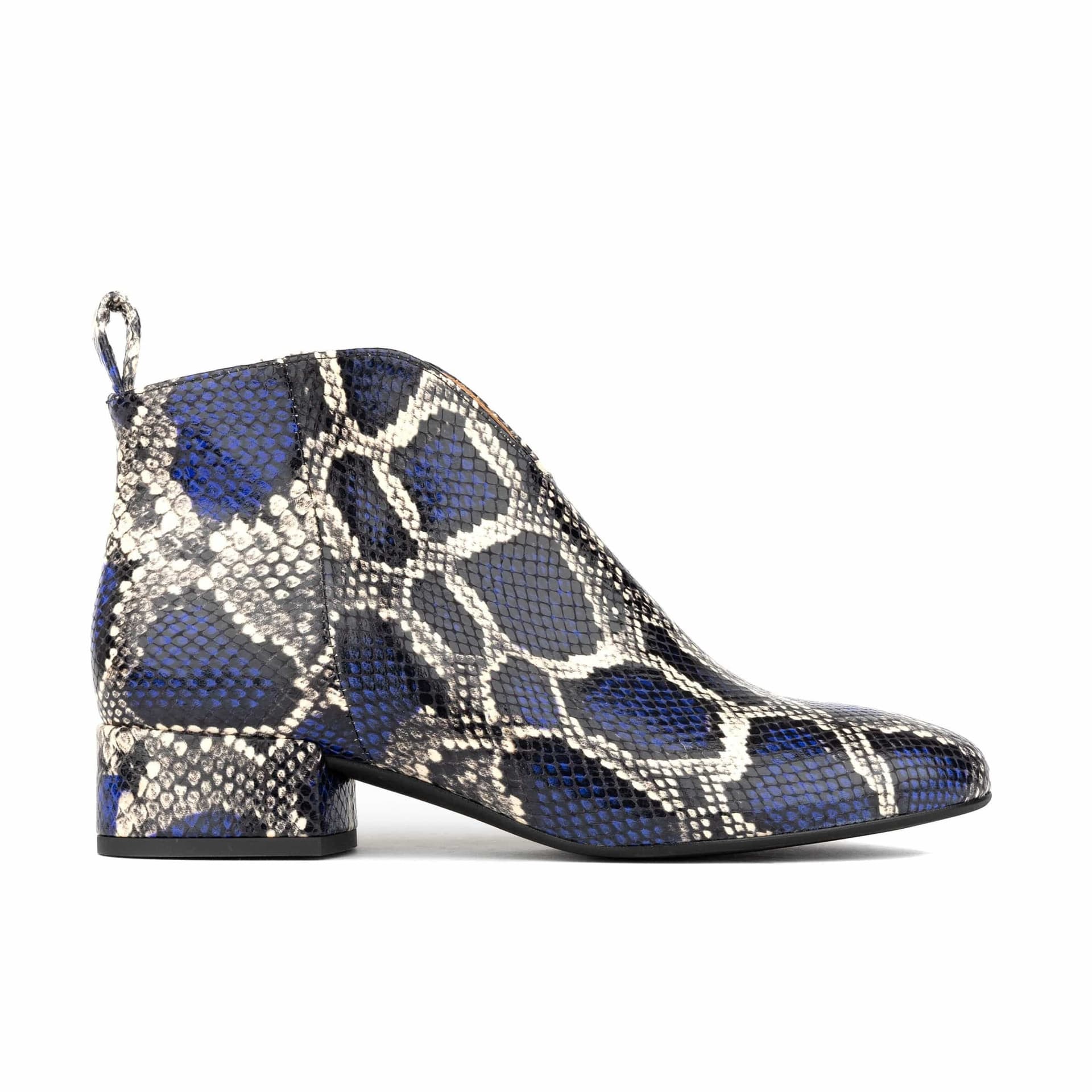 Embassy London Embassy London Women's Blue Snake Leather Ankle Boot