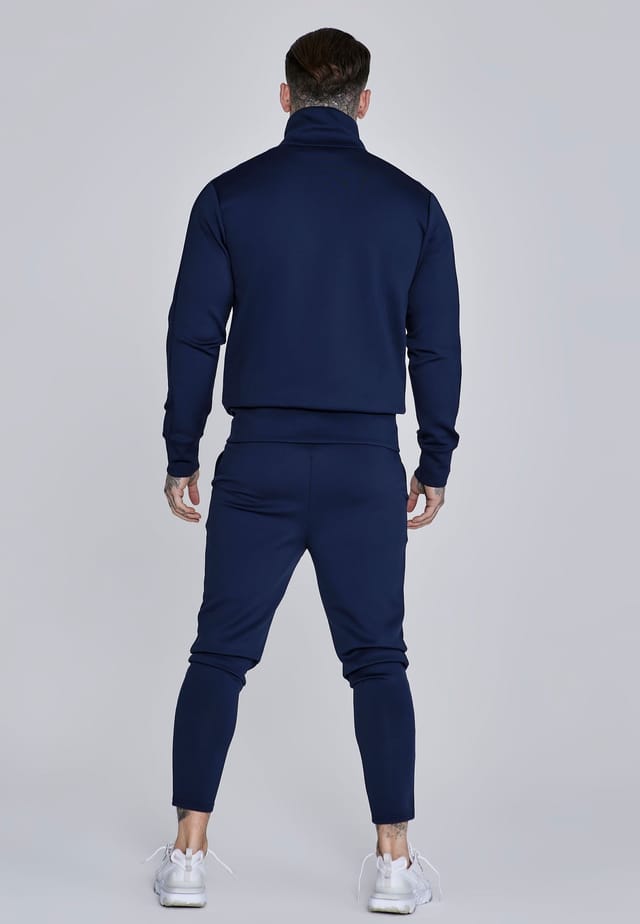 SikSilk SikSilk Men's Essentials Poly Track Top in Navy - 3