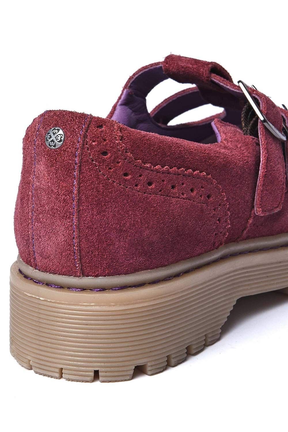 Moshulu Moshulu Women's 'Calthia' Chunky Nubuck Mary Jane Shoes in Dark Red - 4