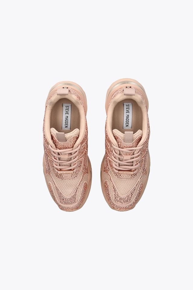 Steve Madden STEVE MADDEN Women's 'Zonar Pink' Fabric Trainers in Rose Gold - 2