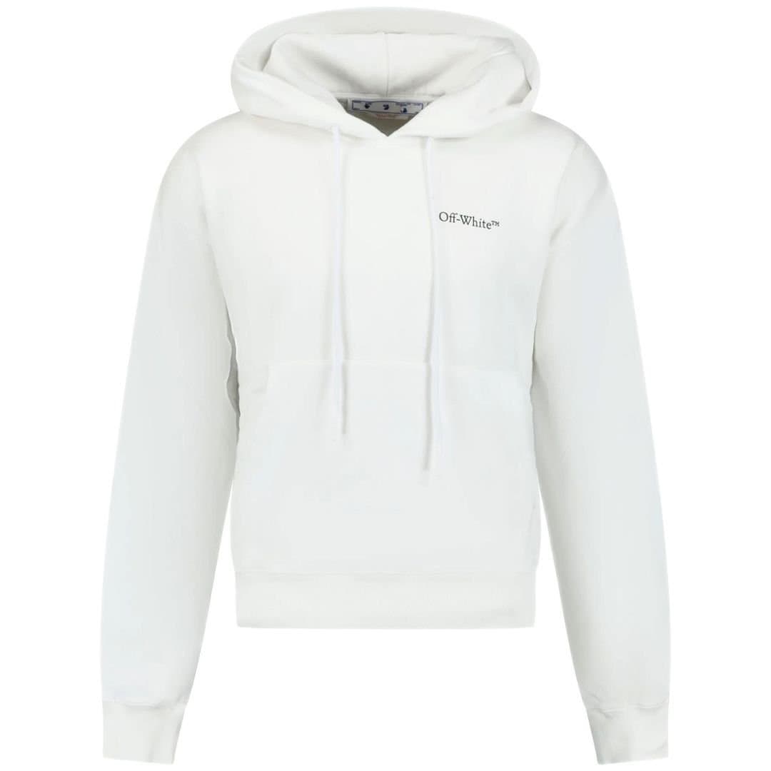 Off-White Off-White Men's Caravaggio Crowing Design White Oversized Hoodie