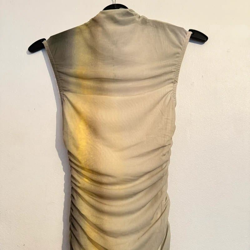 Bershka Bershka Green & Yellow Mesh Dress – Size XS