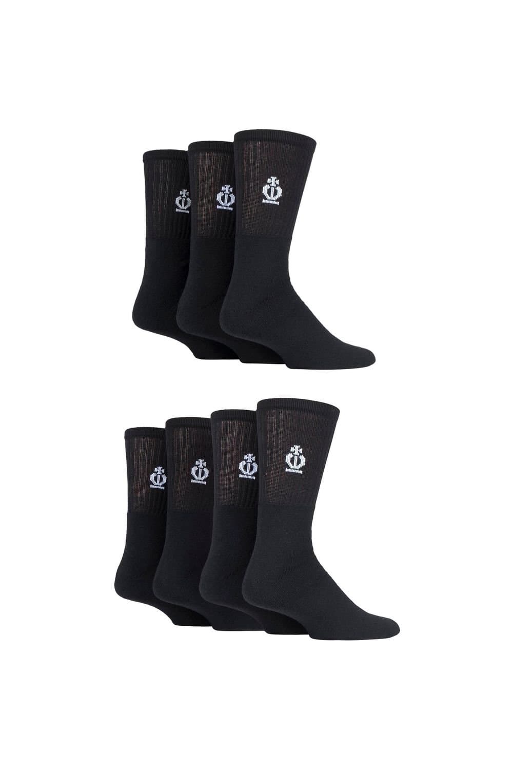 Jeff Banks Jeff Banks Men's 7 Pair Cotton Sports Socks in Black
