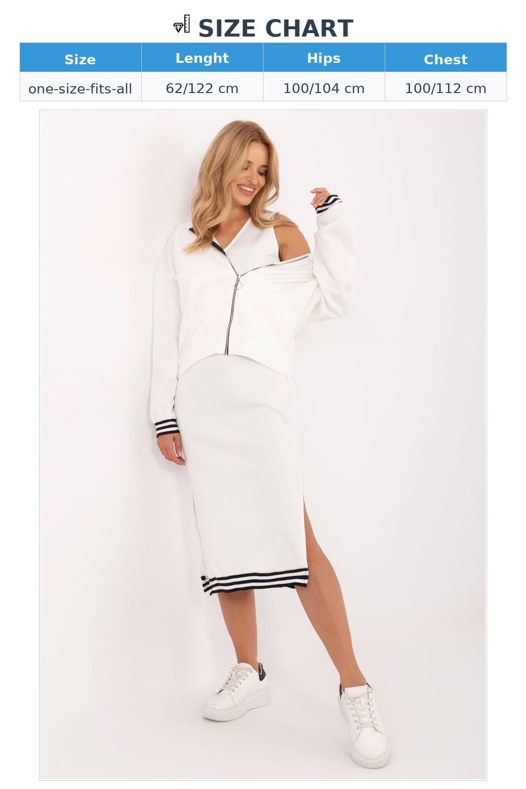 Love Lace Love Lace Women's Buttery Knit Hoodie Midi Dress Set in White - 4