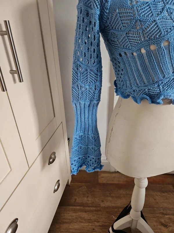 ASOS Asos Assymetrical Crochet Cropped Sweater