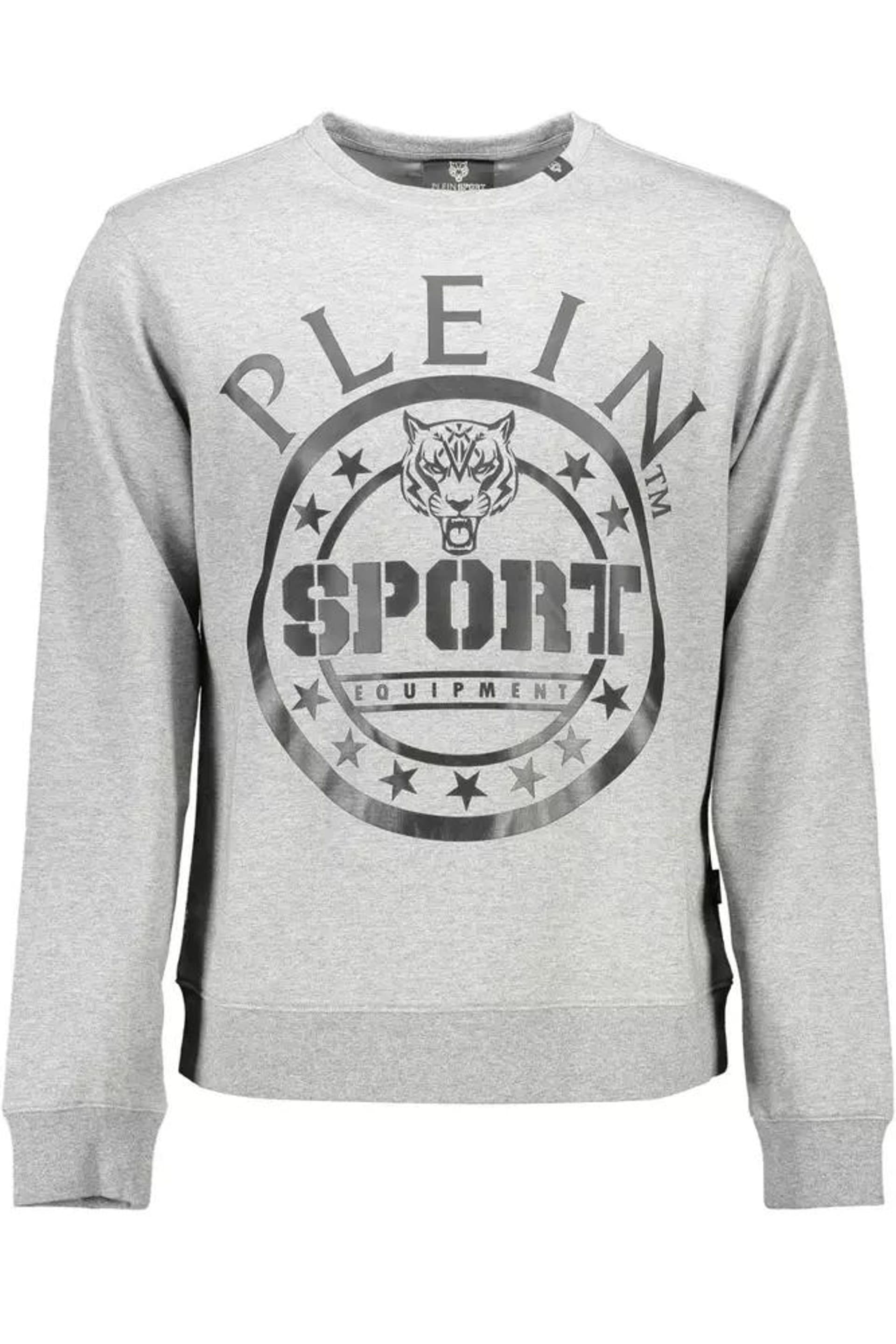 Plein Sport Plein Sport Men's Tiger Sweatshirt Crew Neck in Light Grey