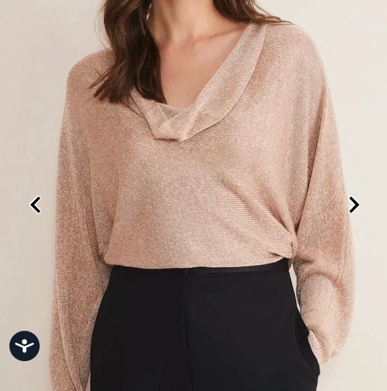Phase Eight Phase eight malti cowl neck sparkle knit top size large