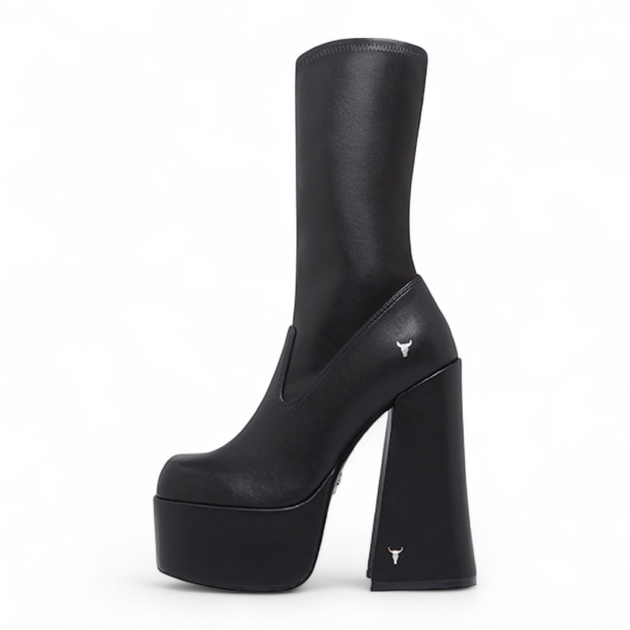 Windsor Smith Windsor Smith Women's Mid-Calf Sock Platform Goth Heel Boots - Saviour in Black - 3