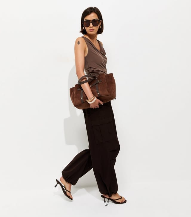 New Look Women's Brown Slinky Jersey Cowl Neck Top New Look - 3