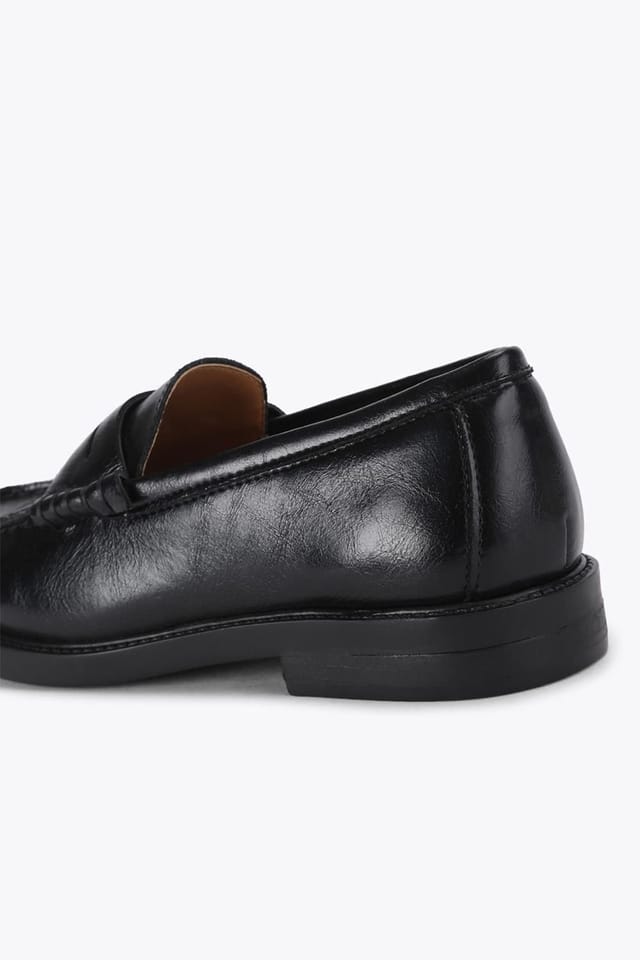 Steve Madden STEVE MADDEN Women's 'Madison Black Leather' Leather Flats - 3