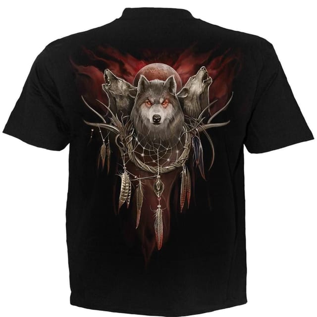 Spiral Spiral Men's CRY OF THE WOLF - T-Shirt Black - 2