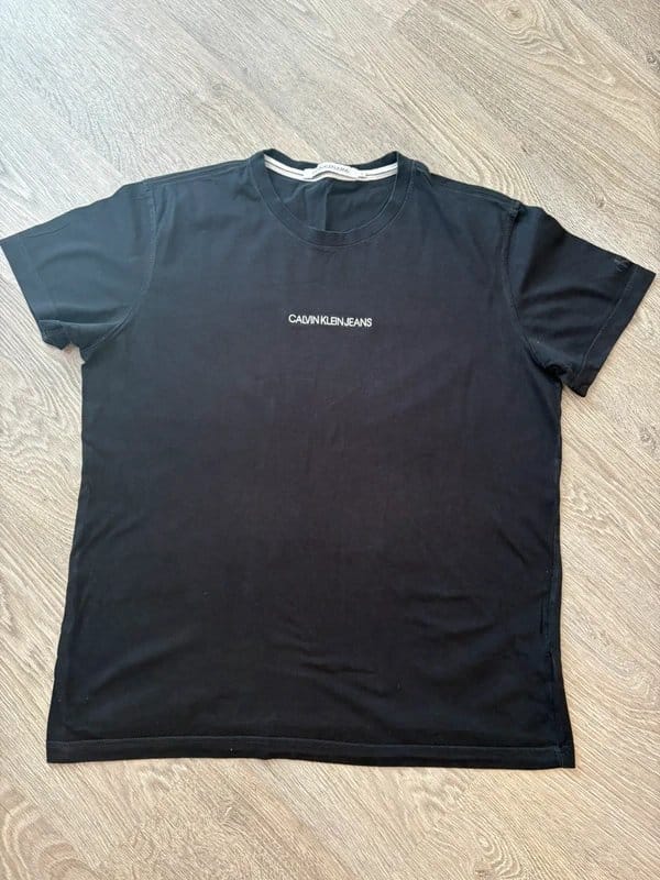 Calvin Klein Jeans Black Logo T-Shirt Size L