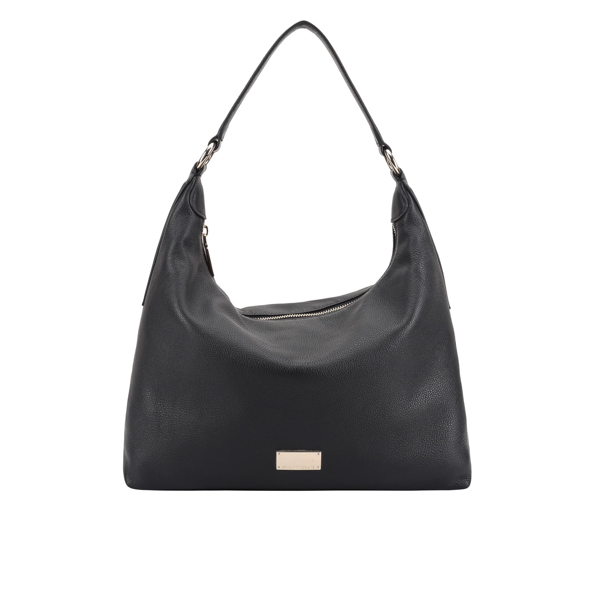 Paul Costelloe Paul Costelloe Women's Veronica Leather Shoulder Bag in Jet Black