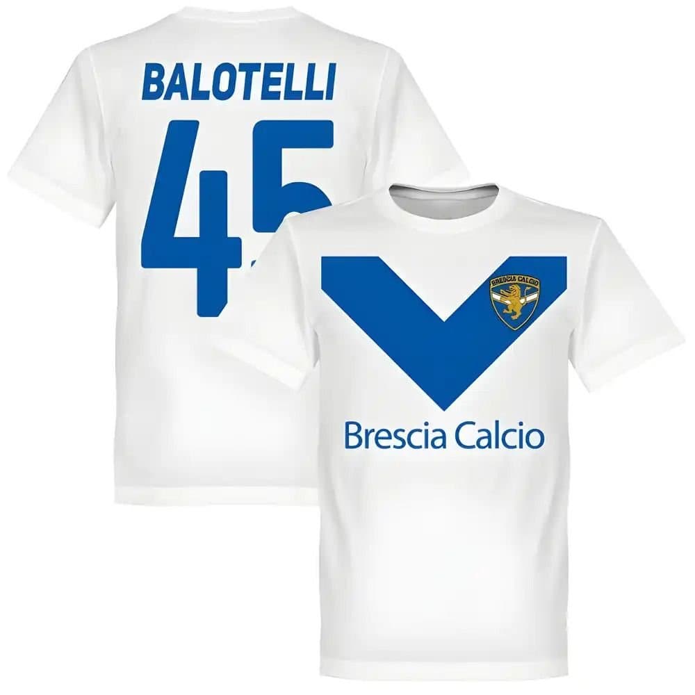 Brescia Brescia Men's Balotelli 45 Team T-Shirt in White