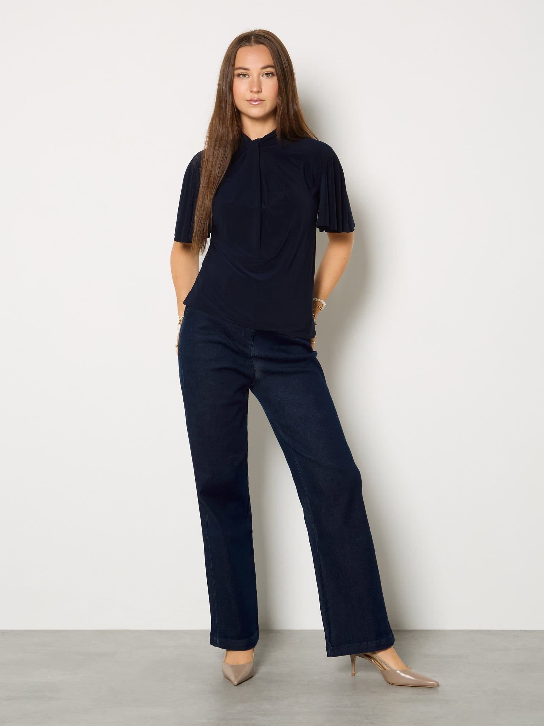 GWD by GEORGE W. DAVIES GWD by GEORGE W. DAVIES Navy Blouse with Dark Indigo Jeans