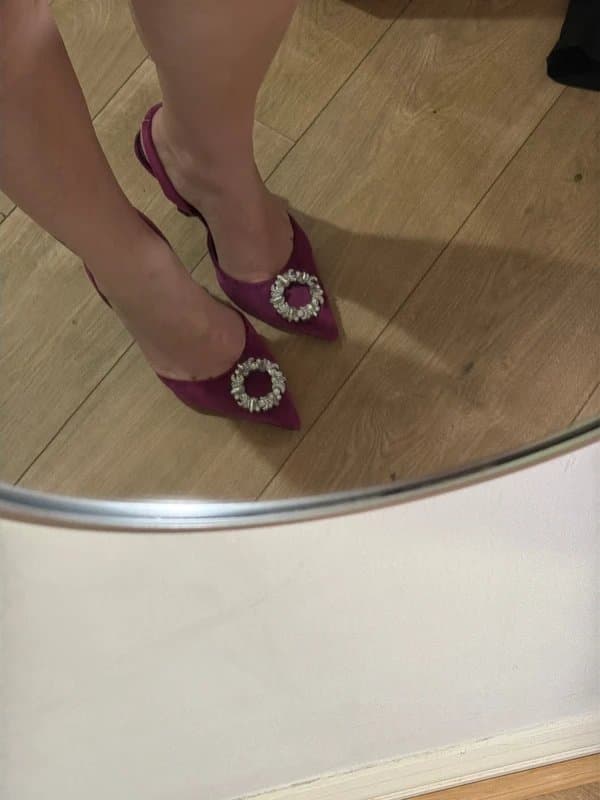 ASOS Design Purple velvet sandals