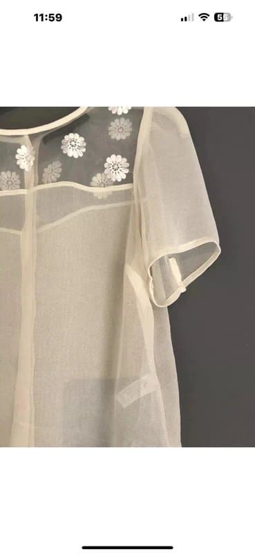 Topshop Nude Cream Floral Top 10 Petite Topshop