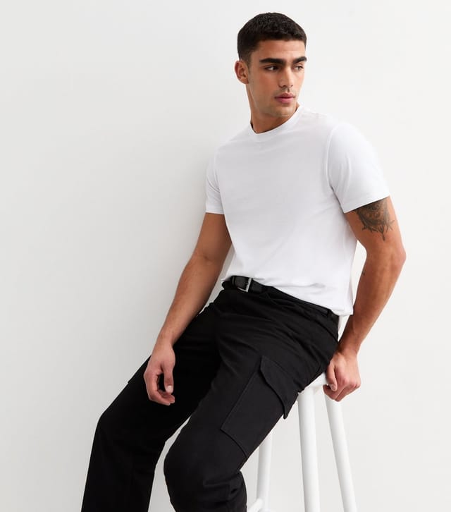New Look Men's 2 Pack of White Regular Fit Cotton T-Shirts New Look - 2