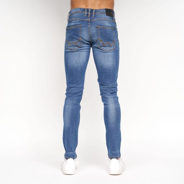 Duck&Cover Duck&Cover Maylead Men's Slim-Fit Five-Pocket Denim Jeans in Mid Blue - 2