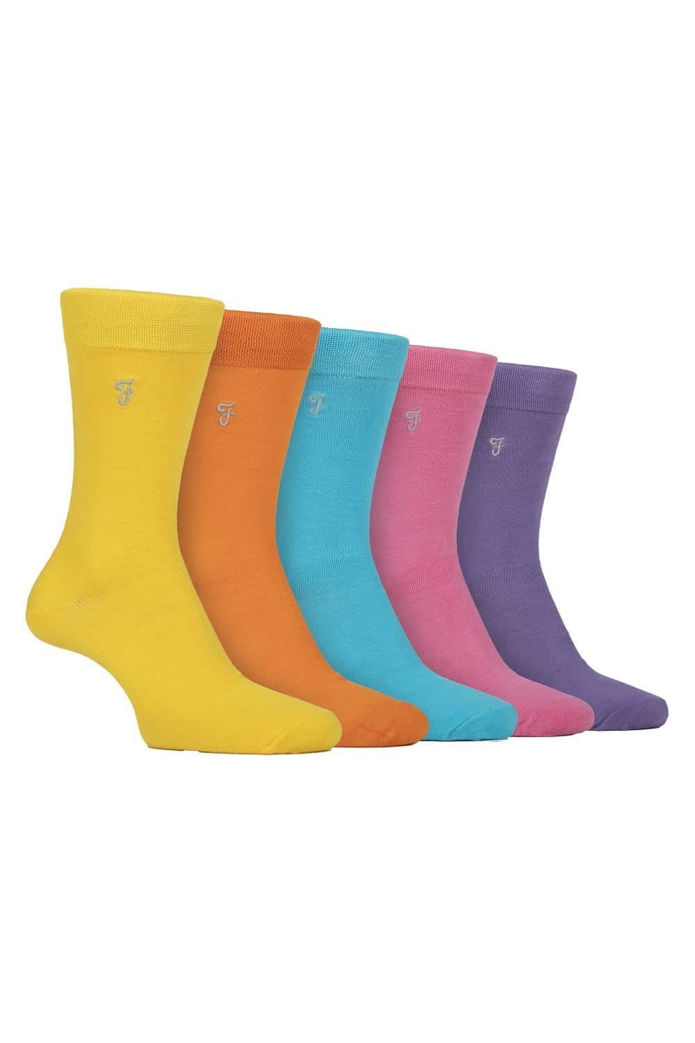 Farah FARAH Men's 5 Pack Bamboo Soft Breathable Socks