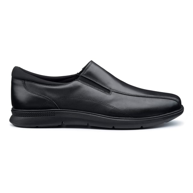 Hotter Hotter Men's Wide Fit 'Xavier' Slip-On Shoes in Black - 3