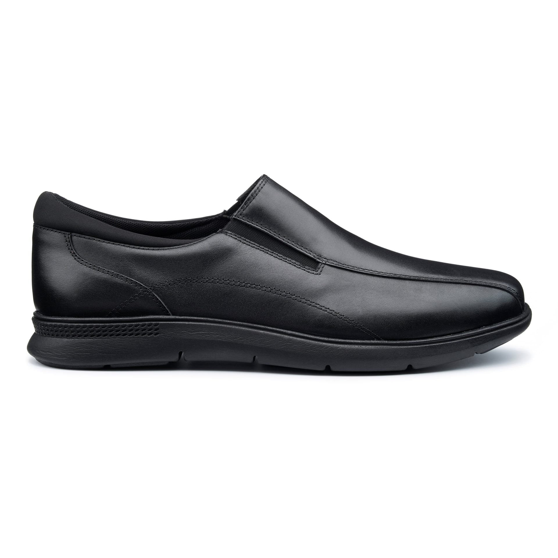 Hotter Hotter Men's Wide Fit 'Xavier' Slip-On Shoes in Black - 4