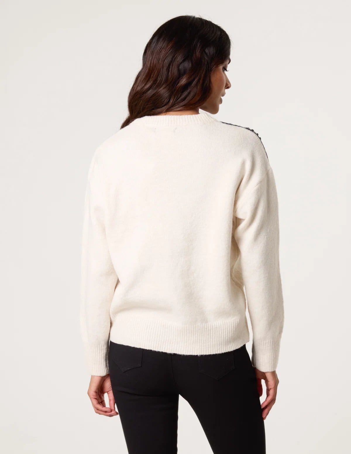 Blue Vanilla Embroidery Shoulder Detailing Jumper - 4