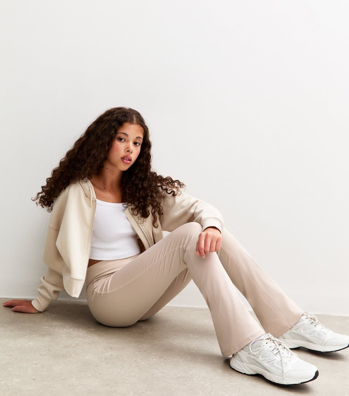 New Look Girls' Camel Flared Athleisure Leggings New Look